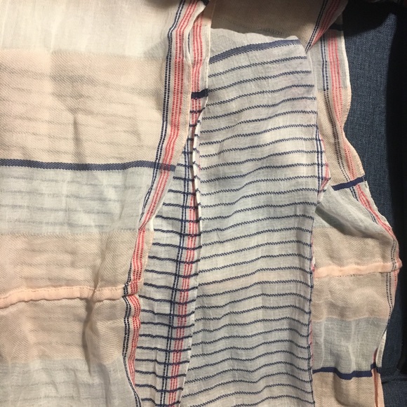 Loft ATL infinity scarf summer linen pink/navy - Picture 2 of 2